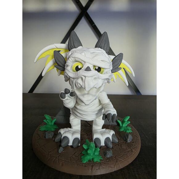 Tutankiss the Mummy Dragon 3d Figure with Base - Picture 2 of 8